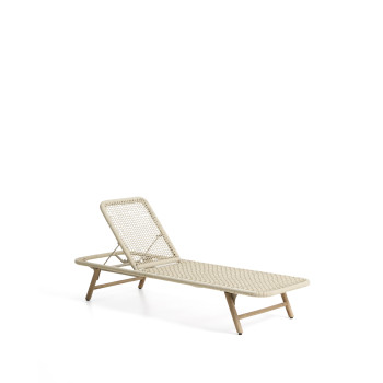 Cuna Dandara de acero, cuerda color crudo y patas de madera maciza de acacia con certificación FSC 100%.