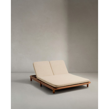 Tumbona doble Turqueta en madera maciza de teca 100% FSC