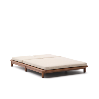 Tumbona doble Turqueta en madera maciza de teca 100% FSC