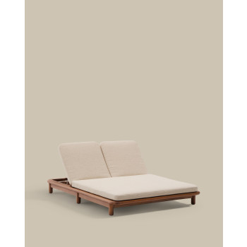 Tumbona doble Turqueta de madera maciza de teca 100% certificada FSC.