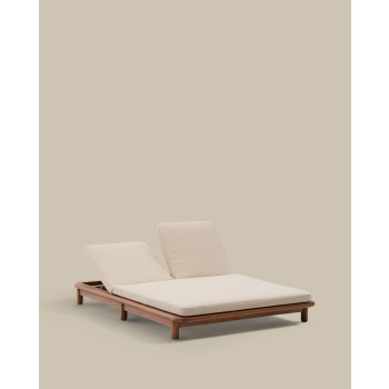 Tumbona doble Turqueta de madera maciza de teca 100% certificada FSC.