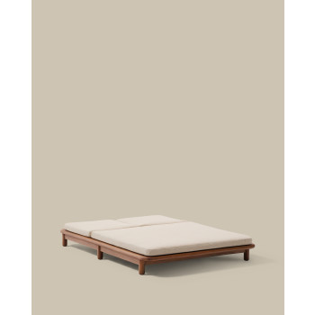 Tumbona doble Turqueta de madera maciza de teca 100% certificada FSC.