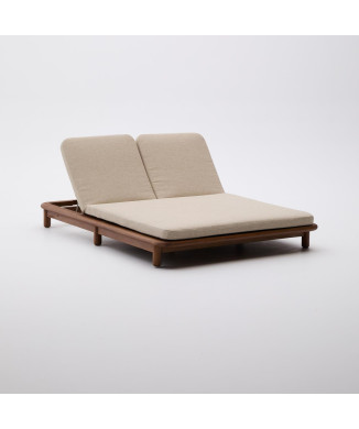 Tumbona doble Turqueta en madera maciza de teca 100% FSC