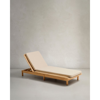 Tumbona Galea en teca maciza y ratán sintético 100% FSC