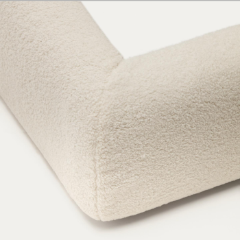 Cama Martina desenfundable en piel de cordero color crudo 