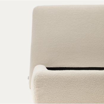 Cama Martina desenfundable en piel de cordero color crudo 