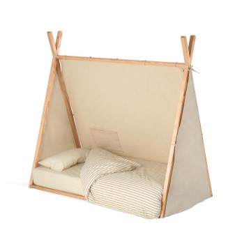 Cama tipo Maralis en madera maciza de haya