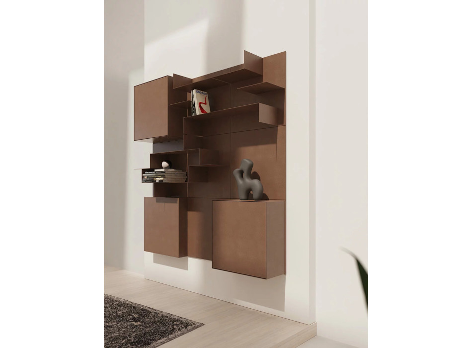 Librería de pared Opera 3x3 Siderio