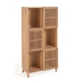 Librería Beyla de madera maciza y chapada en roble 84,5 x 170 cm FSC 100%