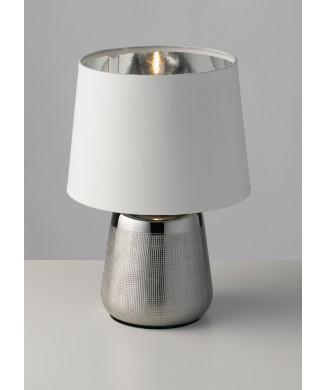 MESA DE MESA ÉXTASIS PLATA/BLANCA 1XE14 17X29CM