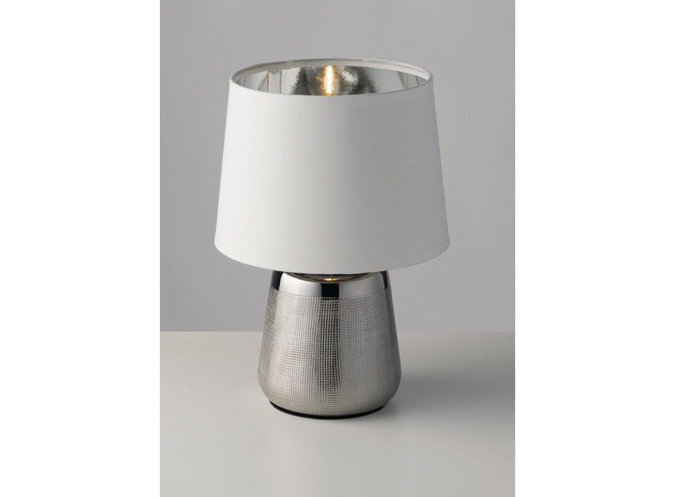 MESA DE MESA ÉXTASIS PLATA/BLANCA 1XE14 17X29CM