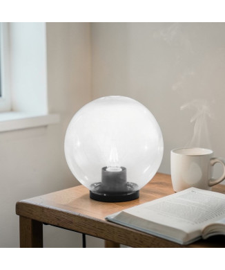 LÁMPARA POLLY TRANSPARENTE 1XE27 IP44 25X26CM