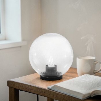 LÁMPARA POLLY TRANSPARENTE 1XE27 IP44 25X26CM