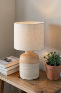 LÁMPARA WOODY IVORY 1XE27 22X41CM