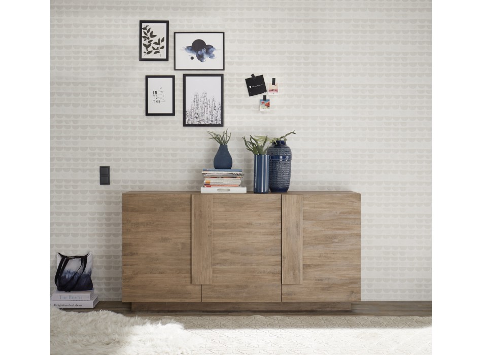 Aparador JUPITER 3 puertas 182x44x90 cm color nogal