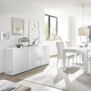 Aparador MIRO de 3 puertas 181x84x43 cm, blanco