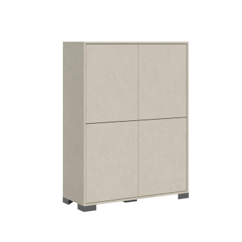 Aparador / Mueble TV / Aparador Alto Lumina Blanco Brillo - Aparador alto 4 puertas 90x35x120 cm Lumina Blanco Brillo