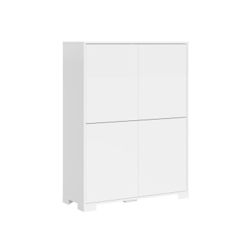 Aparador / Mueble TV / Aparador Alto Lumina Blanco Brillo - Aparador alto 4 puertas 90x35x120 cm Lumina Blanco Brillo
