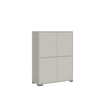 Aparador / Mueble TV / Aparador Alto Lumina Blanco Brillo - Aparador alto 4 puertas 90x35x120 cm Lumina Blanco Brillo