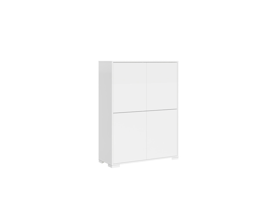 Aparador / Mueble TV / Aparador Alto Lumina Blanco Brillo - Aparador alto 4 puertas 90x35x120 cm Lumina Blanco Brillo
