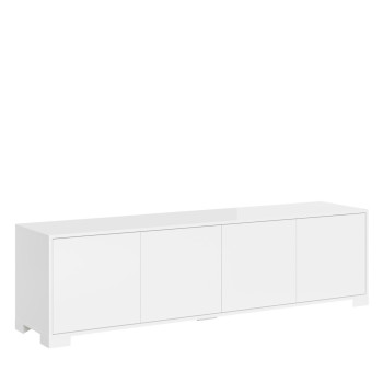 Aparador/Mueble TV/Aparador Alto Lumina Blanco Brillo - Mueble TV 4 Puertas 172x40x48 cm Lumina Blanco Brillo