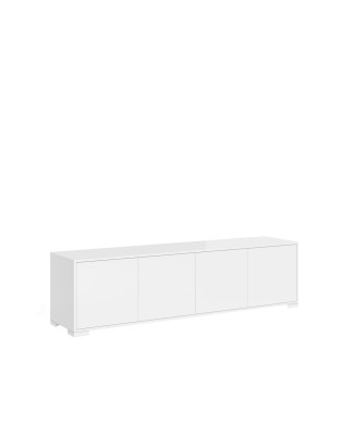 Aparador/Mueble TV/Aparador Alto Lumina Blanco Brillo - Mueble TV 4 Puertas 172x40x48 cm Lumina Blanco Brillo