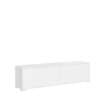 Aparador/Mueble TV/Aparador Alto Lumina Blanco Brillo - Mueble TV 4 Puertas 172x40x48 cm Lumina Blanco Brillo