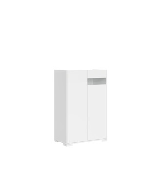 Aparador / Mueble TV / Aparador Alto Riflesso Blanco Brillo - Aparador alto 2 puertas 70x35x110 cm Riflesso blanco brillo