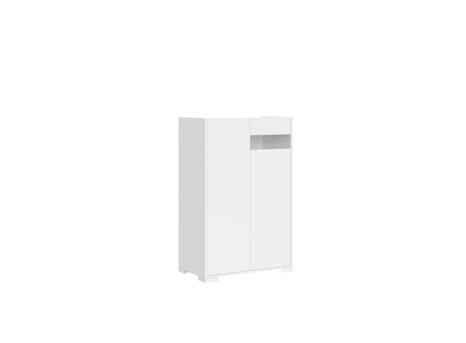 Aparador / Mueble TV / Aparador Alto Riflesso Blanco Brillo - Aparador alto 2 puertas 70x35x110 cm Riflesso blanco brillo