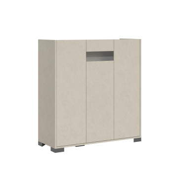Aparador / Mueble TV / Aparador Alto Riflesso Blanco Brillo - Aparador alto 3 puertas 103x35x110 cm Riflesso blanco brillo