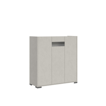 Aparador / Mueble TV / Aparador Alto Riflesso Blanco Brillo - Aparador alto 3 puertas 103x35x110 cm Riflesso blanco brillo