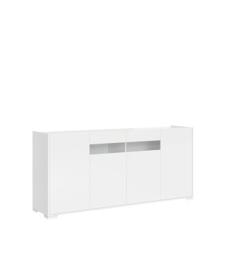 Aparador / Mueble TV / Aparador Alto Riflesso Blanco Brillo - Aparador 4 puertas 172x40x81 cm Riflesso blanco brillo