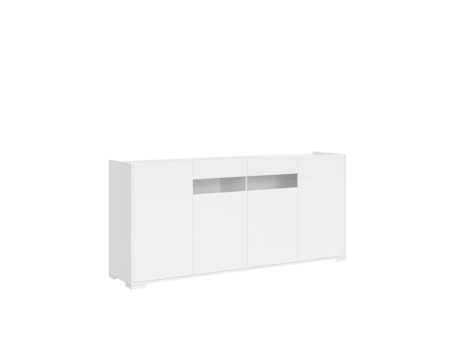 Aparador / Mueble TV / Aparador Alto Riflesso Blanco Brillo - Aparador 4 puertas 172x40x81 cm Riflesso blanco brillo