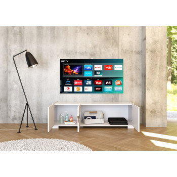 Aparador / Mueble TV / Aparador Alto Riflesso Blanco Brillo - Mueble TV 3 puertas 130x40x40 cm Riflesso blanco brillo