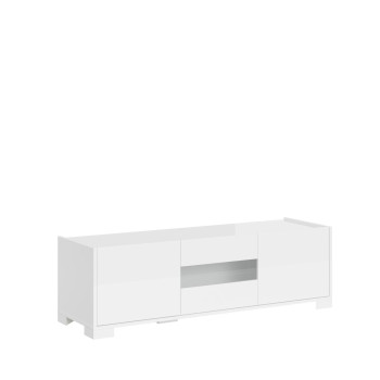 Aparador / Mueble TV / Aparador Alto Riflesso Blanco Brillo - Mueble TV 3 puertas 130x40x40 cm Riflesso blanco brillo