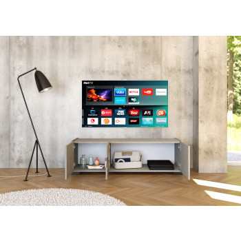 Aparador / Mueble TV / Aparador Alto Riflesso Blanco Brillo - Mueble TV 3 puertas 130x40x40 cm Riflesso blanco brillo