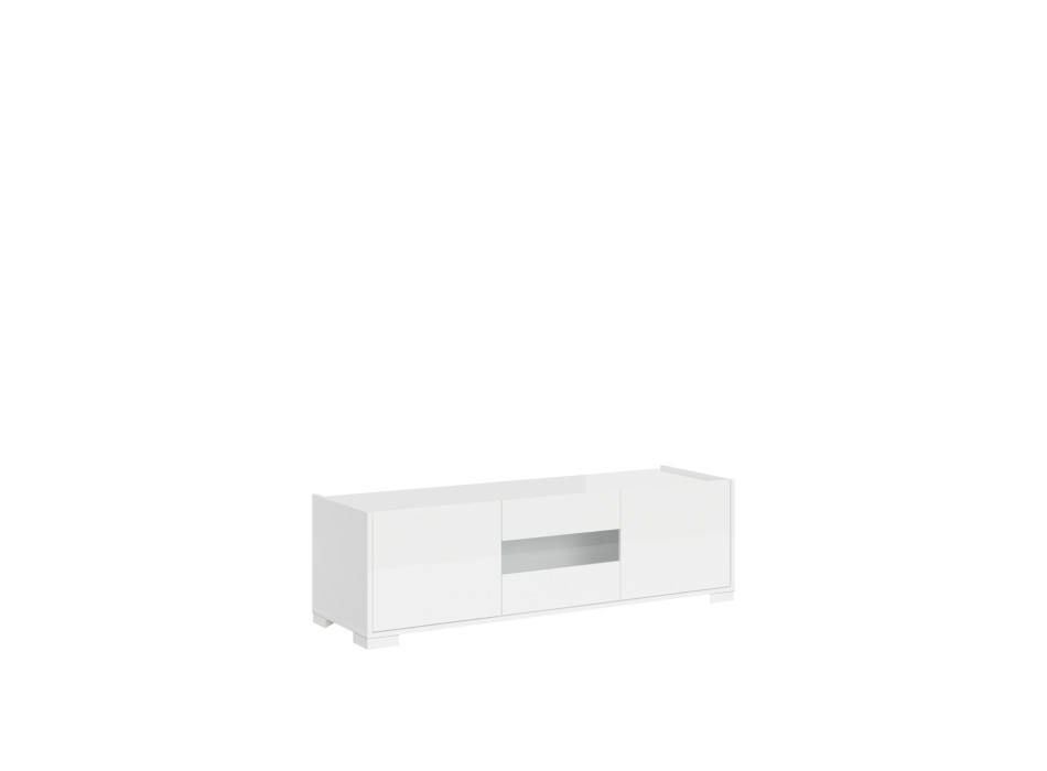 Aparador / Mueble TV / Aparador Alto Riflesso Blanco Brillo - Mueble TV 3 puertas 130x40x40 cm Riflesso blanco brillo