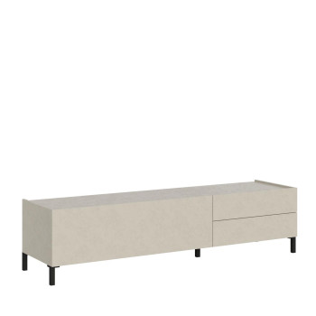 Aparador/Mueble TV/Aparador Alto Solaria Blanco Brillo - Mueble TV 1 Puerta/2 Cajones 160x42x40 cm Solaria Blanco Brillo