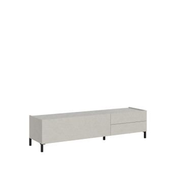 Aparador/Mueble TV/Aparador Alto Solaria Blanco Brillo - Mueble TV 1 Puerta/2 Cajones 160x42x40 cm Solaria Blanco Brillo