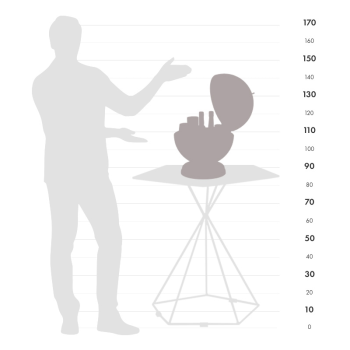 Sfera33 Globo terráqueo marfil