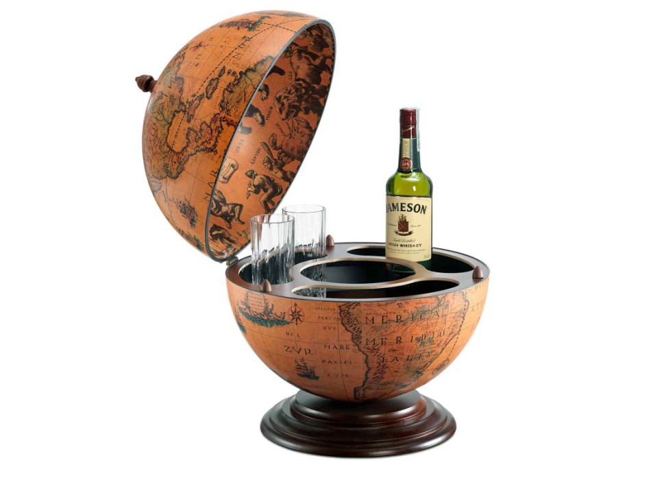 Sfera33 Globo terráqueo marfil