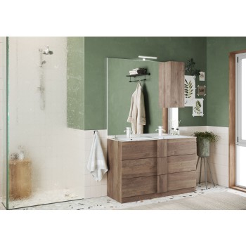 Mueble de baño JUPITER con doble lavabo y 2 o 3 cajones 