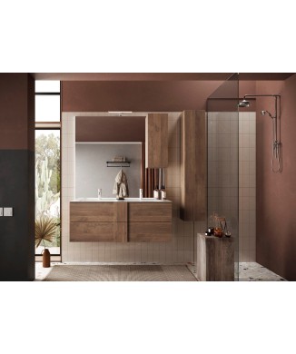 Mueble de baño JUPITER con doble lavabo y 2 o 3 cajones 