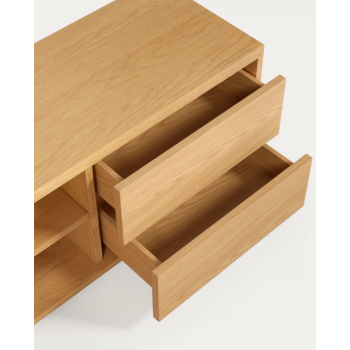 Mueble TV Abilen 2 puertas 2 cajones chapa blanca 200 x 44 cm FSC 100%