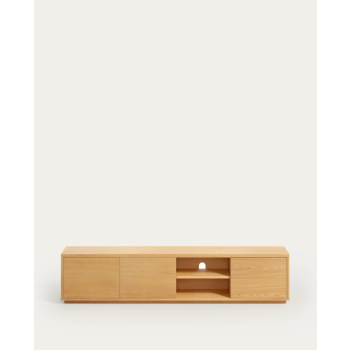 Mueble TV Abilen 2 puertas 2 cajones chapa blanca 200 x 44 cm FSC 100%