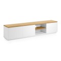 Mueble TV Abilen 2 puertas 2 cajones chapa blanca 200 x 44 cm FSC 100%