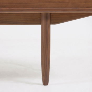 Mueble de TV Carolin con 1 puerta y 1 cajón, chapa de nogal, 180 x 63,5 cm