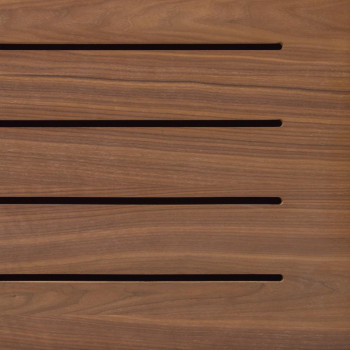 Mueble de TV Carolin con 1 puerta y 1 cajón, chapa de nogal, 180 x 63,5 cm