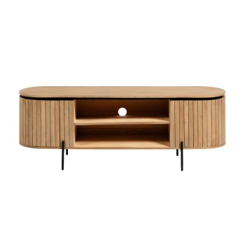 Mueble TV Licia de 2 puertas en madera maciza de mango de 6 cm