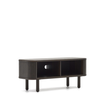 Mueble de TV Mailen de 2 puertas en chapa de fresno con acabado